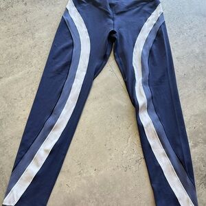 Aerie Chill Play Move Women’s High Rise Leggings Blue Colorblock Athletic Size M